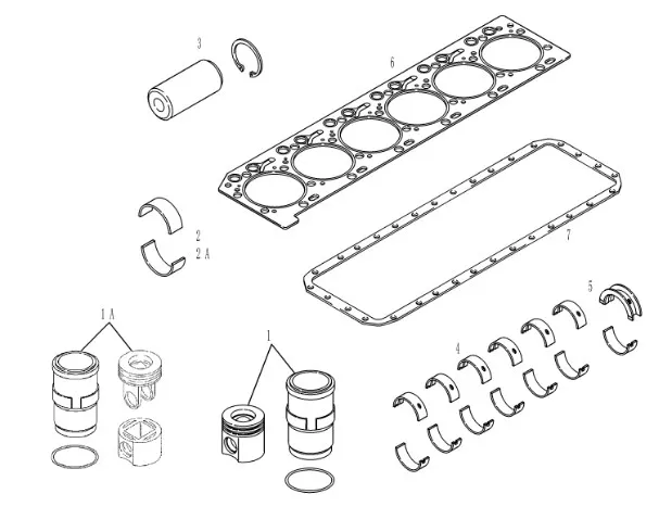 87487659 - Набор ремонтный (поршни, вкладыши и прокладки) ДВС Cummins9 T8050/Mg.
