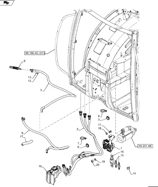 87487740 - Медный провод АКБ
